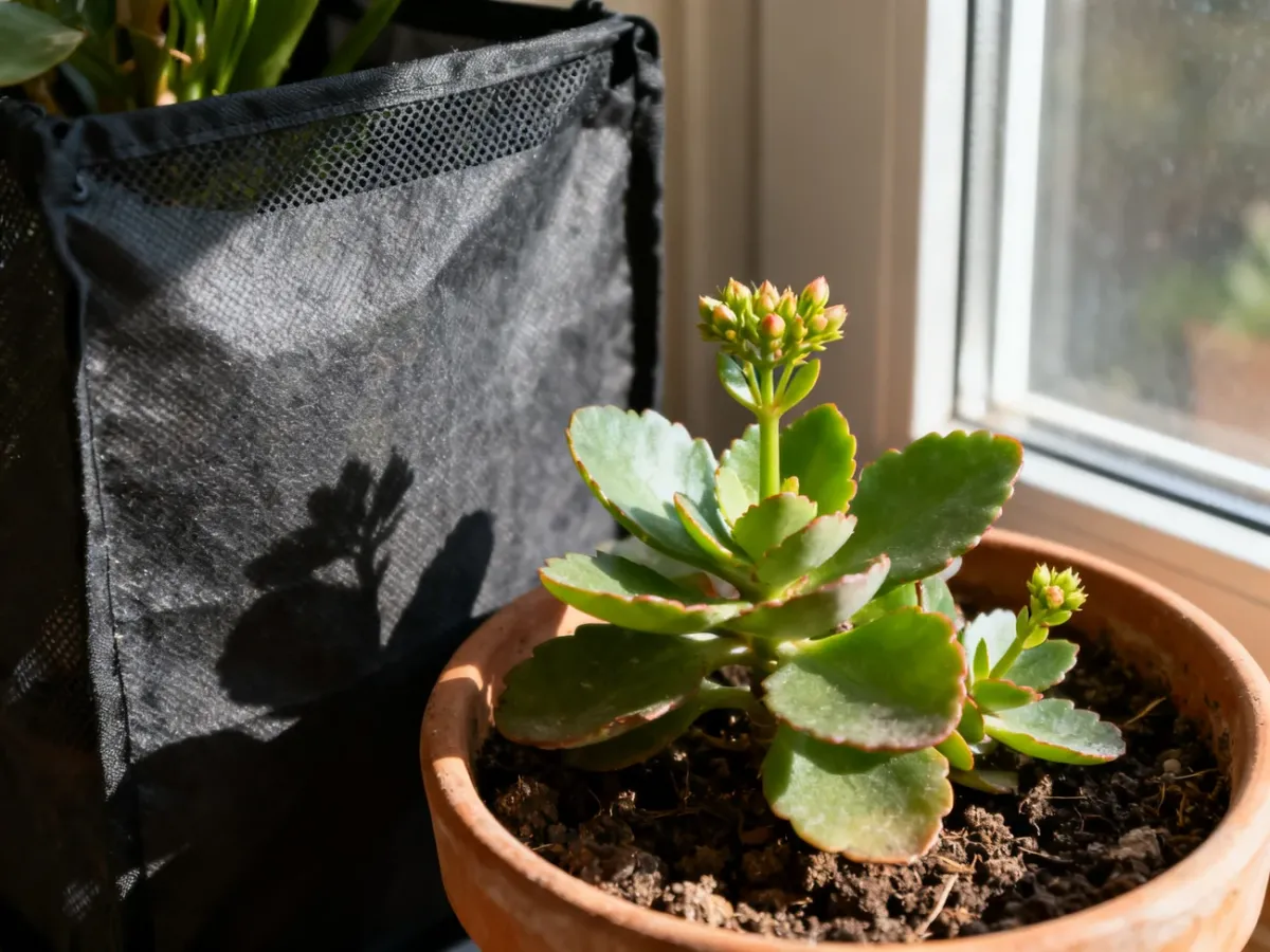 Kalanchoe podczas regeneracji i kontrolowanego zaciemniania