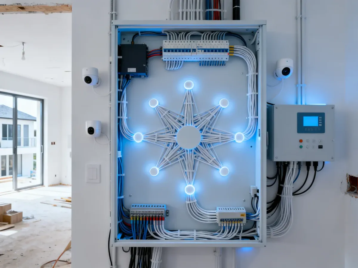 Rozbudowana rozdzielnica elektryczna przygotowana pod system smart home